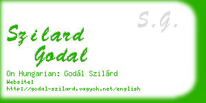 szilard godal business card
